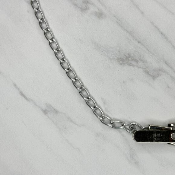 Silver Tone Metal Chain Link Belt Small Minimalist ✨ - Picture 6 of 11